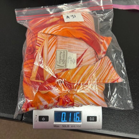 VTG Company Collection Womens Linen Blend Button-Up Shirt Tropical Size PL - Picture 7 of 7